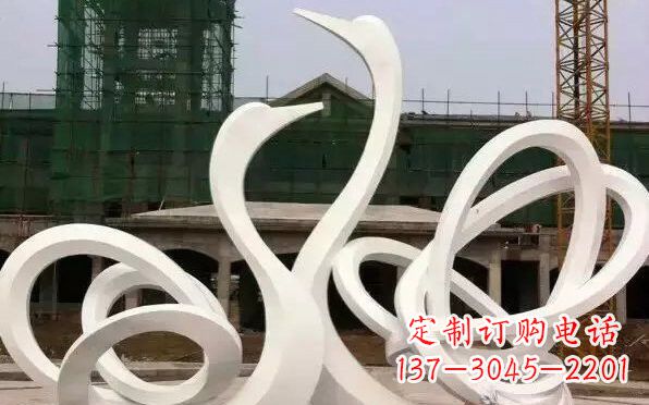 贵州不锈钢天鹅雕塑美丽而优雅