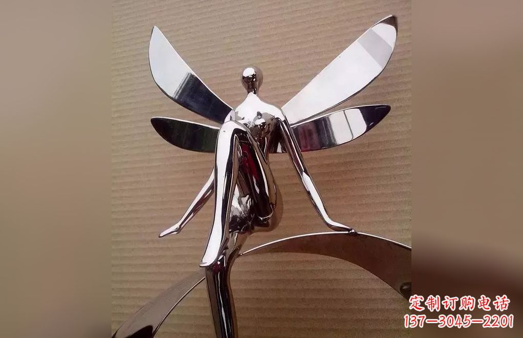 贵州不锈钢天使雕塑