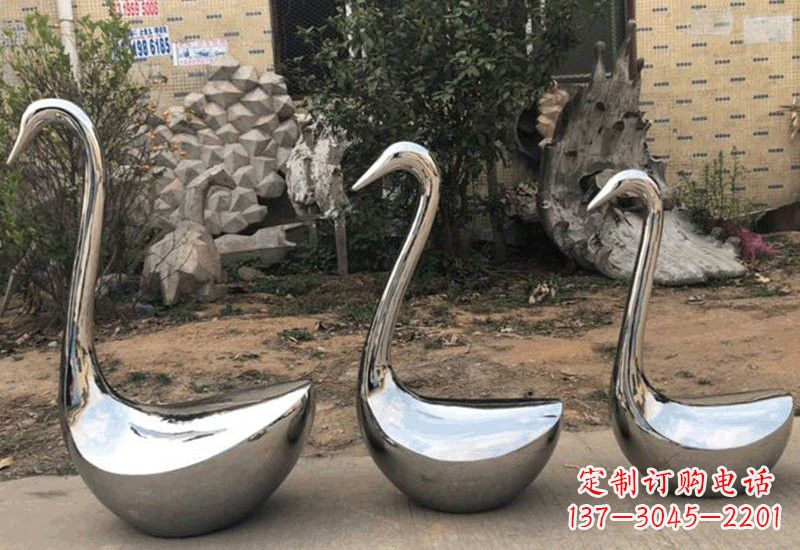 贵州不锈钢制作的天鹅雕塑