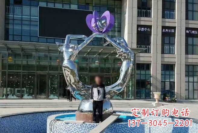 贵州不锈钢抽象女孩雕塑