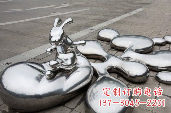 贵州不锈钢兔子雕塑