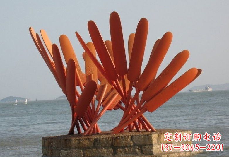 贵州不锈钢船桨雕塑经典的海洋景观