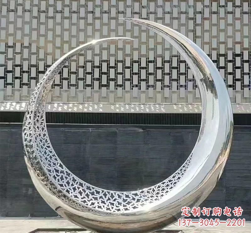 贵州精美不锈钢圆环雕塑