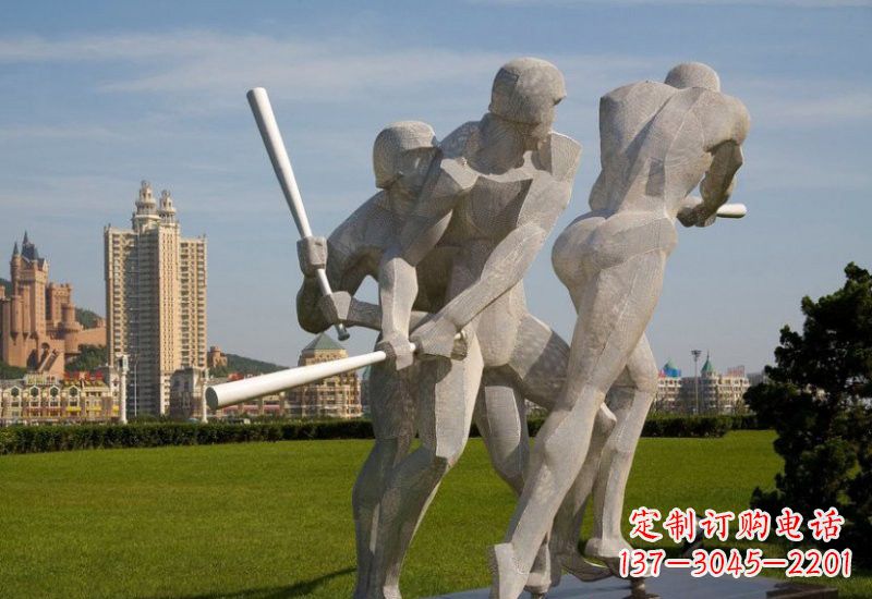 贵州棒球雕塑象征着美好回忆