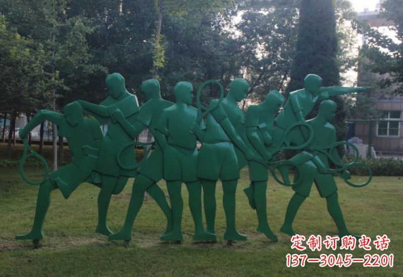 贵州不锈钢羽毛球人物雕塑精美绝伦
