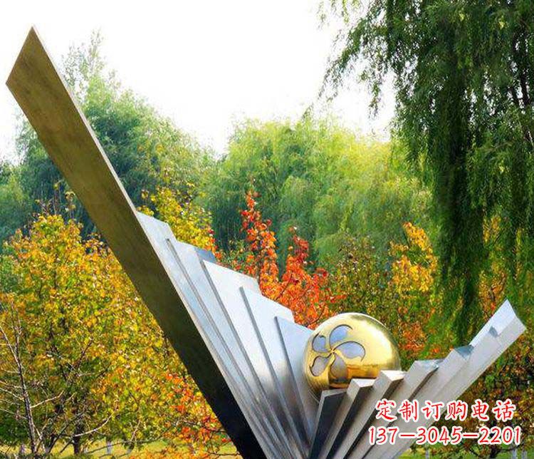 贵州不锈钢大型翅膀景观雕塑