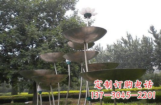 贵州不锈钢大型荷叶雕塑