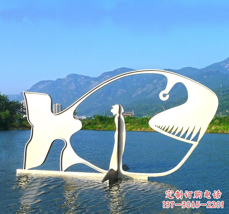 贵州精美的不锈钢大型鲸鱼雕塑