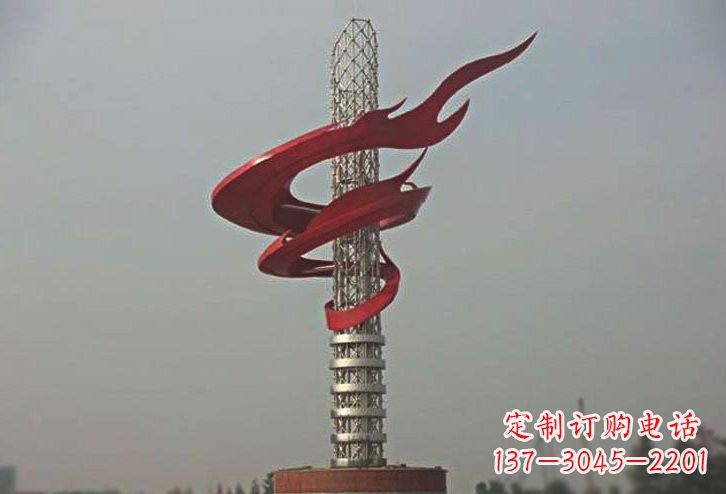 贵州不锈钢大型火炬雕塑