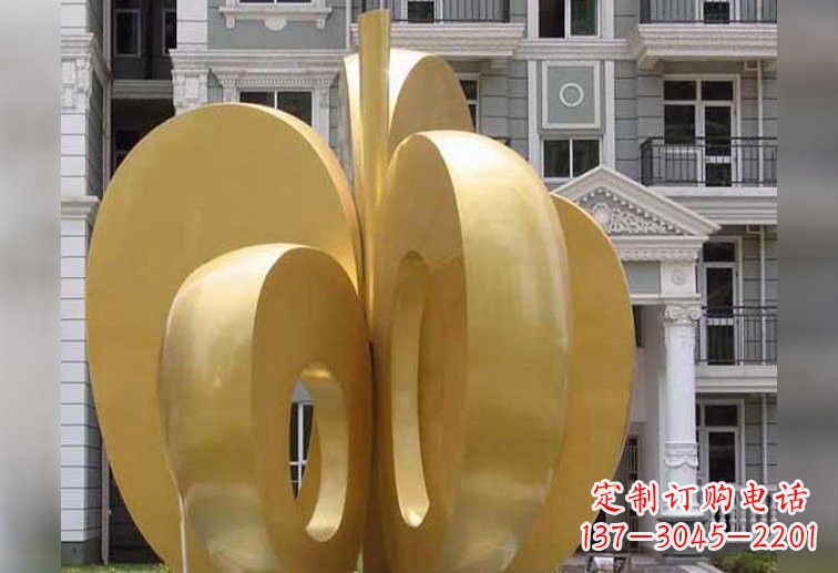 贵州不锈钢大型苹果雕塑