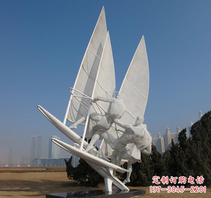贵州不锈钢大型帆船雕塑海洋精神的象征