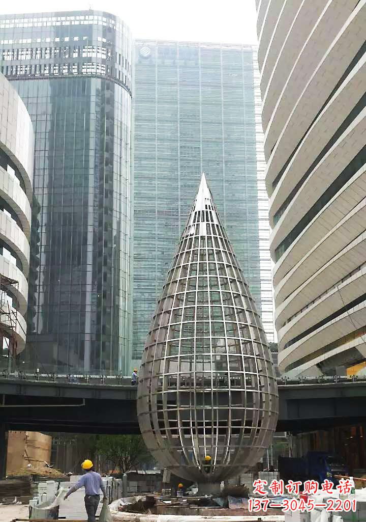 贵州不锈钢大型水滴城市景观雕塑