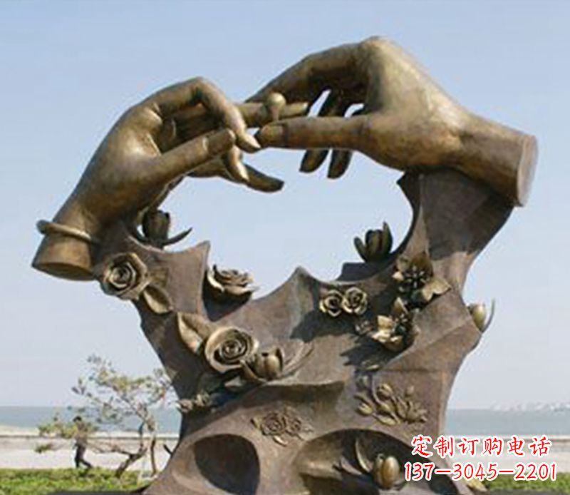 贵州不锈钢戒指雕塑表达爱的艺术精品
