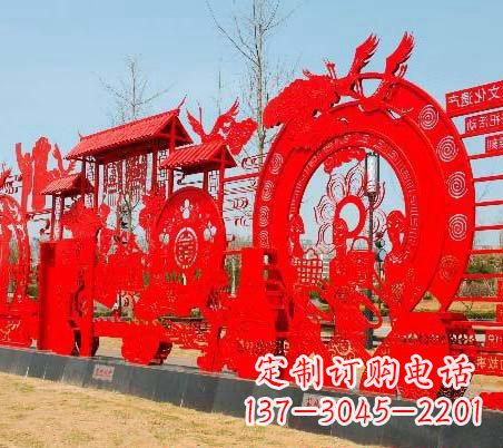 贵州不锈钢党旗雕塑——缅怀先烈、继续前进