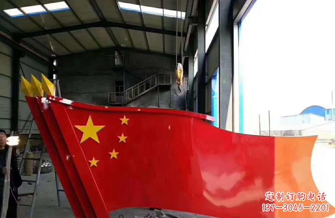 贵州不锈钢党旗雕塑象征着中国共产党的伟大