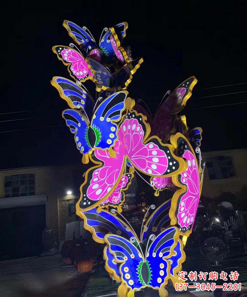 贵州不锈钢蝴蝶雕塑彩绘魅力无限