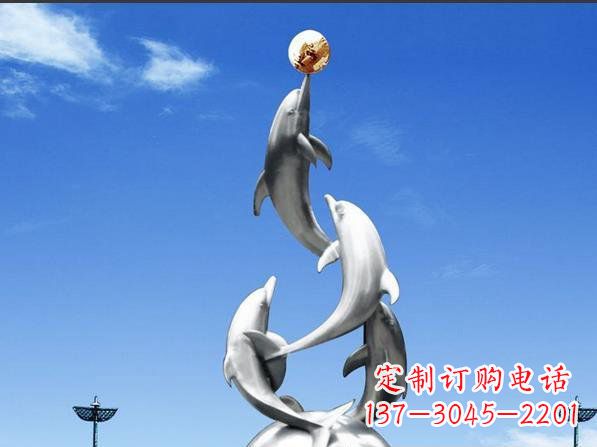 贵州不锈钢海豚雕塑精致美观的艺术品