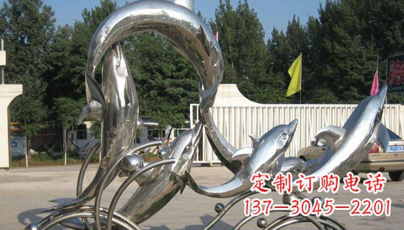 贵州不锈钢海豚雕塑精美雕刻展现海洋之美