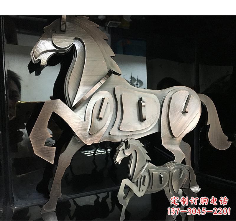 贵州不锈钢动物马雕塑艺术精美动人