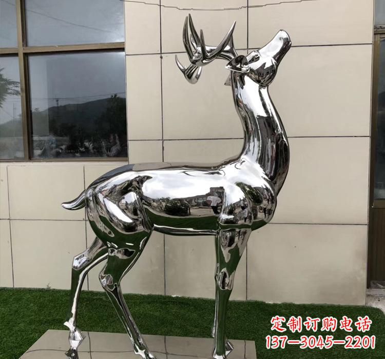 贵州不锈钢动物梅花鹿雕塑美观耐用