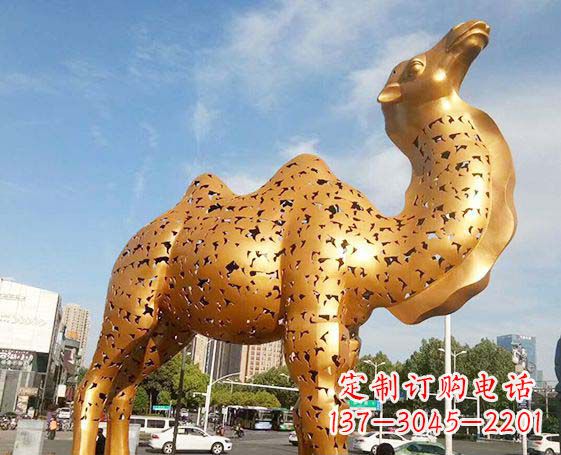 贵州不锈钢锻造骆驼雕塑