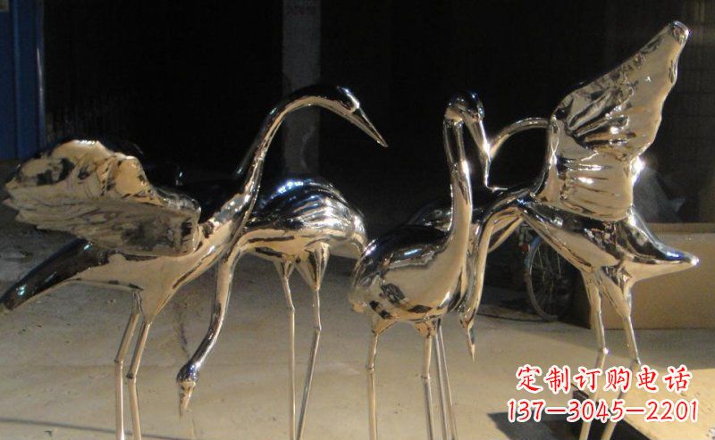 贵州仙鹤雕塑不锈钢锻造的精美艺术