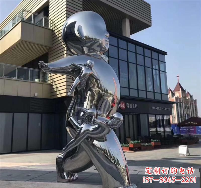 贵州不锈钢儿童雕塑精致的艺术之作