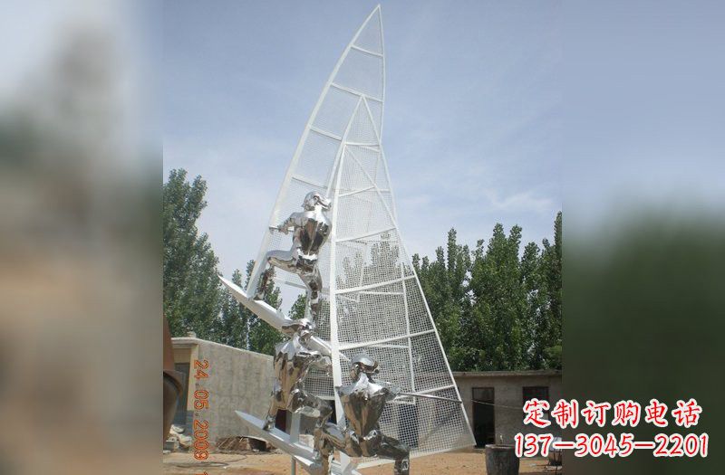 贵州不锈钢帆船雕塑精美的艺术品