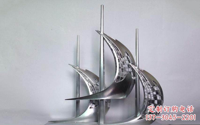 贵州不锈钢帆船雕塑——海洋之旅的象征