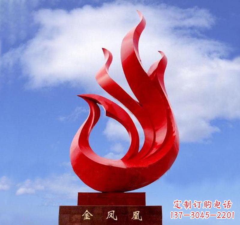 贵州不锈钢凤凰雕塑——精致灵动的艺术品