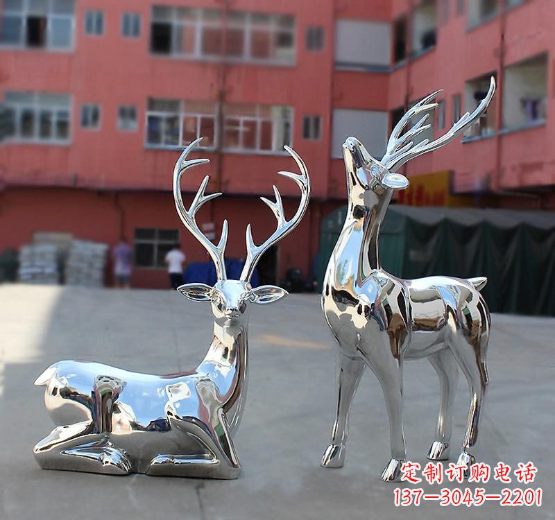 贵州不锈钢仿真梅花鹿雕塑——精致美观