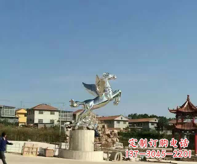 贵州不锈钢飞马雕塑象征勇气与美丽