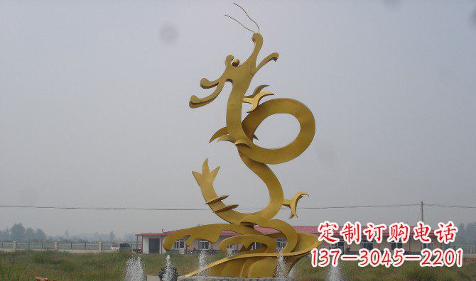 贵州不锈钢飞龙雕塑精美传承中华文化