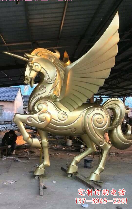 贵州不锈钢独角兽雕塑铸造精美绝伦