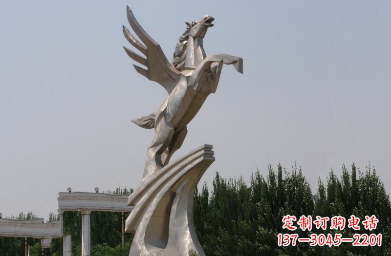 贵州不锈钢飞马雕塑象征力量与灵动