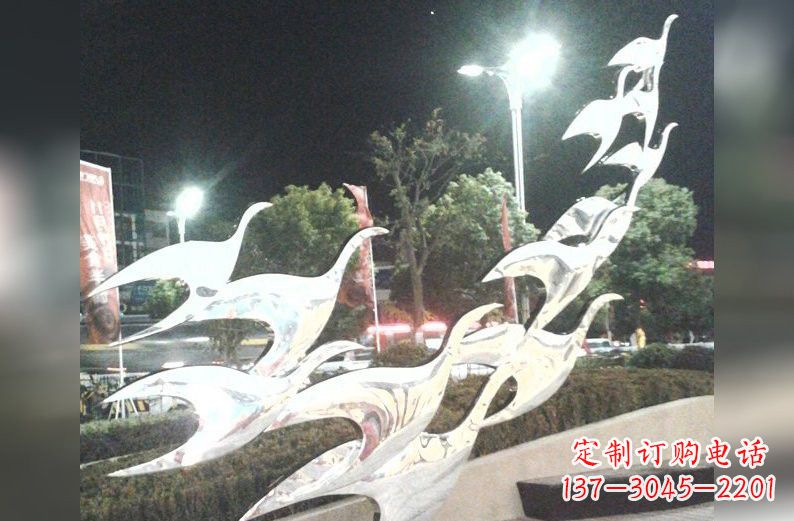 贵州不锈钢大雁雕塑一种高雅的艺术美学
