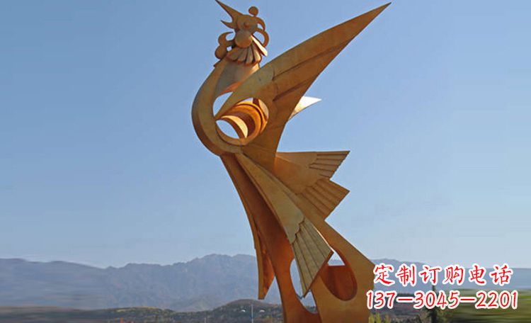 贵州不锈钢凤凰雕塑,给环境增添灵动之美