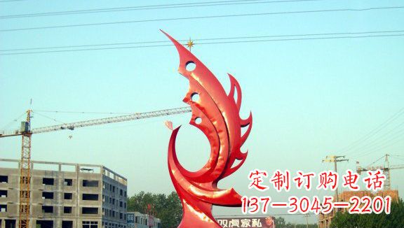 贵州凤凰城市的不锈钢雕塑