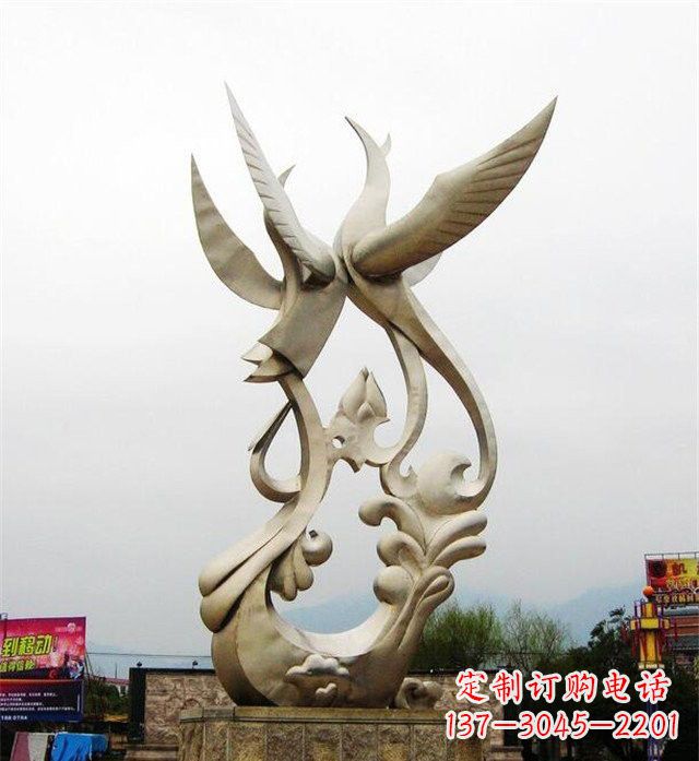 贵州不锈钢凤凰雕塑传承古代美学