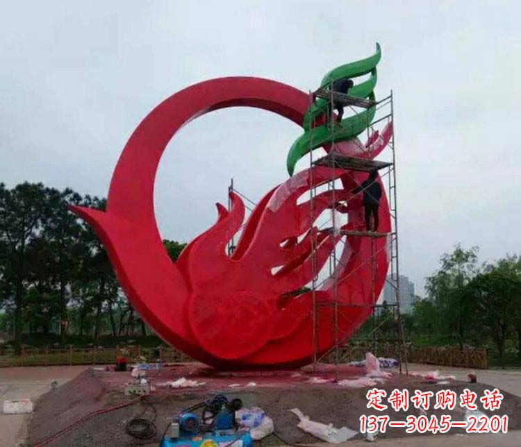 贵州不锈钢凤凰雕塑精美而又神秘