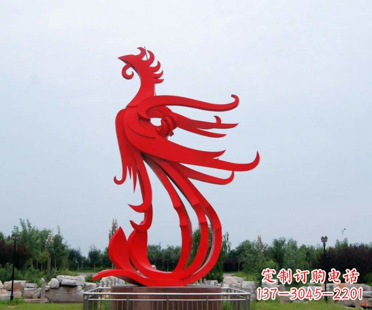 贵州精美凤凰雕塑点亮凤凰公园