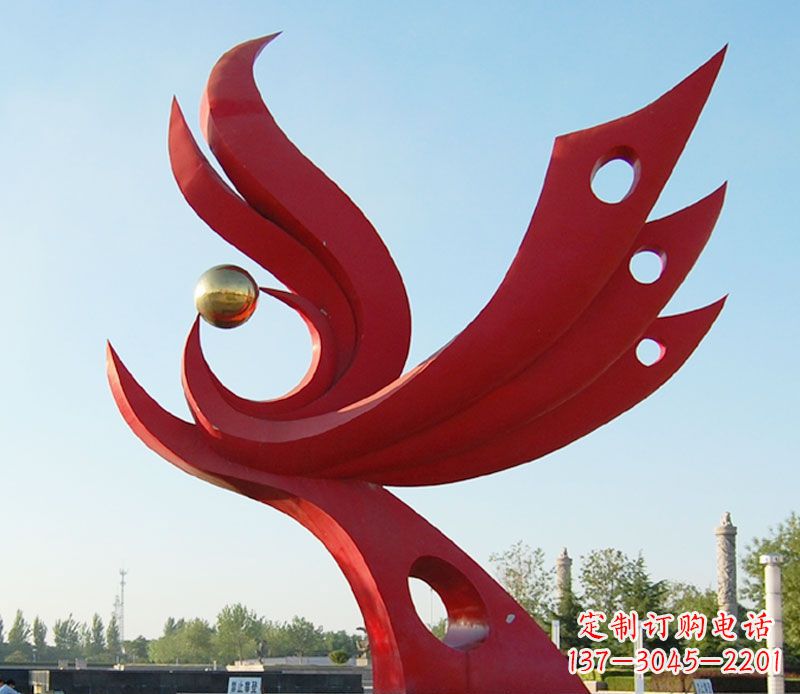 贵州不锈钢凤凰雕塑——传承千百年传统文化