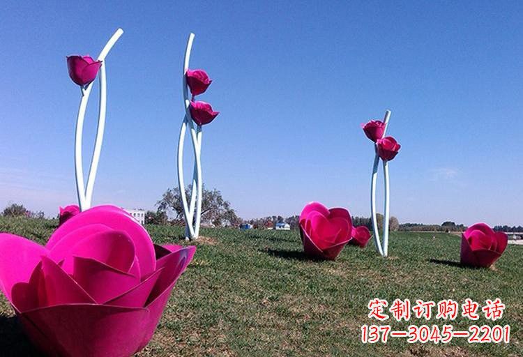 贵州不锈钢玫瑰雕塑美丽的艺术之作