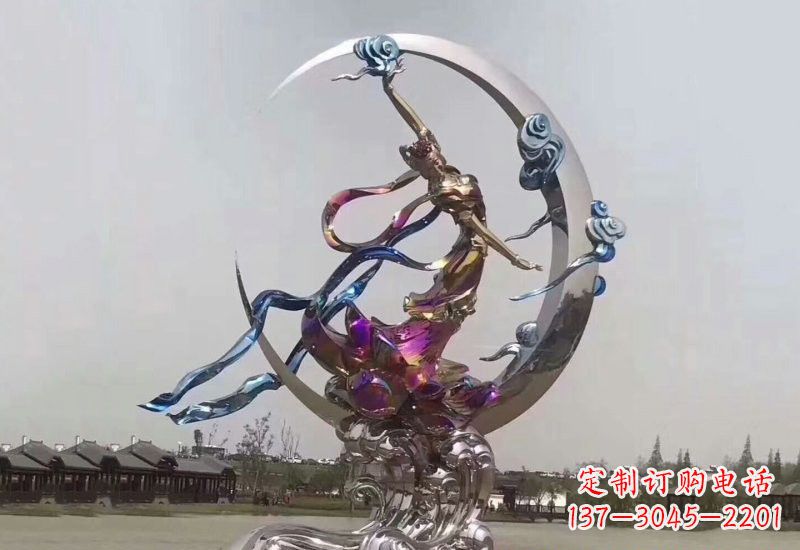 贵州不锈钢嫦娥奔月雕塑