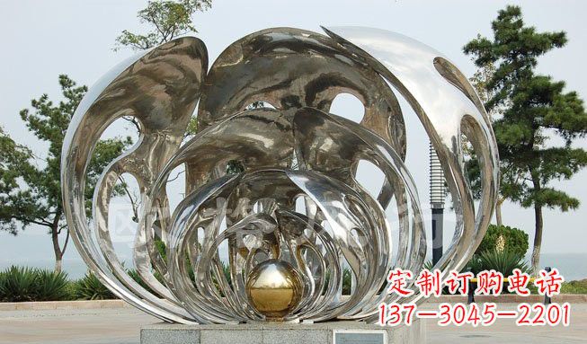 贵州不锈钢贝壳珍珠雕塑艺术的融合
