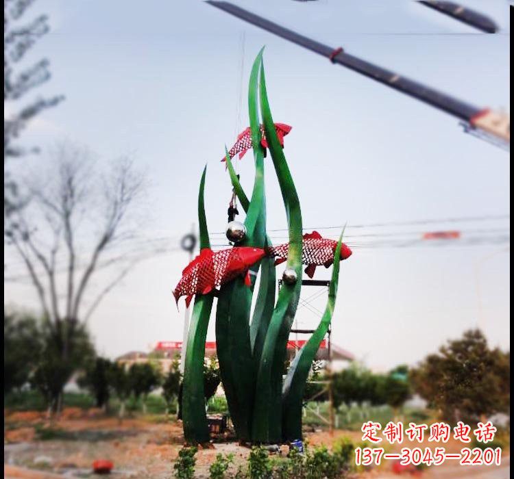 贵州不锈钢鲤鱼雕塑美轮美奂的艺术之作