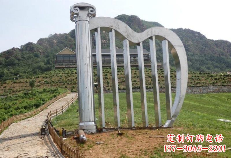 贵州不锈钢竖琴雕塑一曲轻柔的旋律