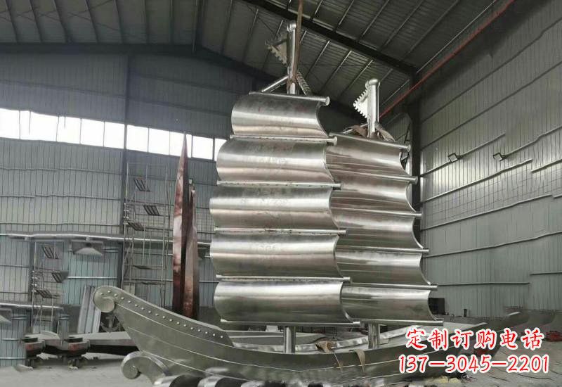 贵州不锈钢帆船雕塑美丽的海洋艺术