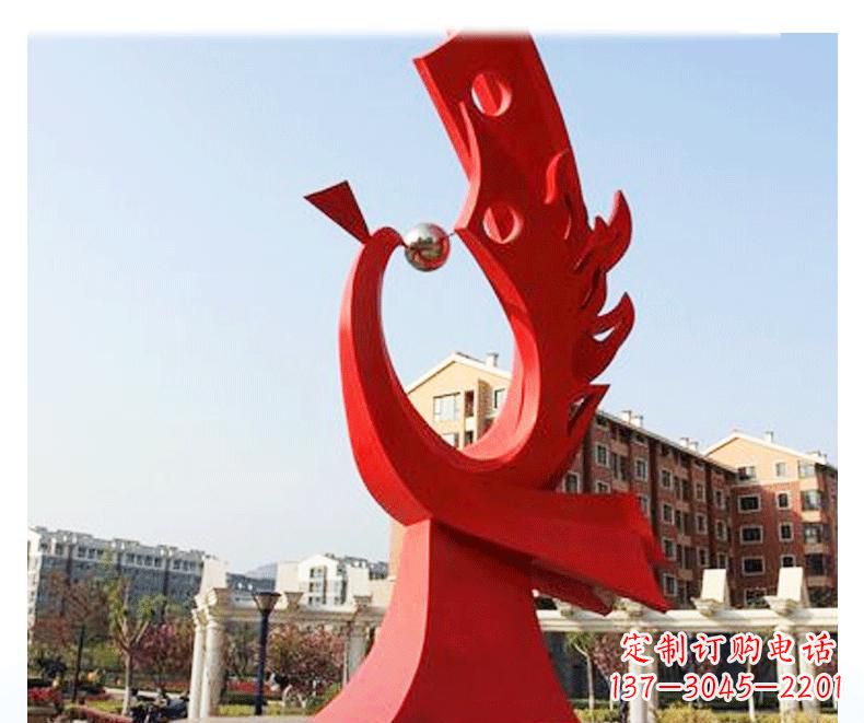 贵州不锈钢凤凰雕塑——象征着新生