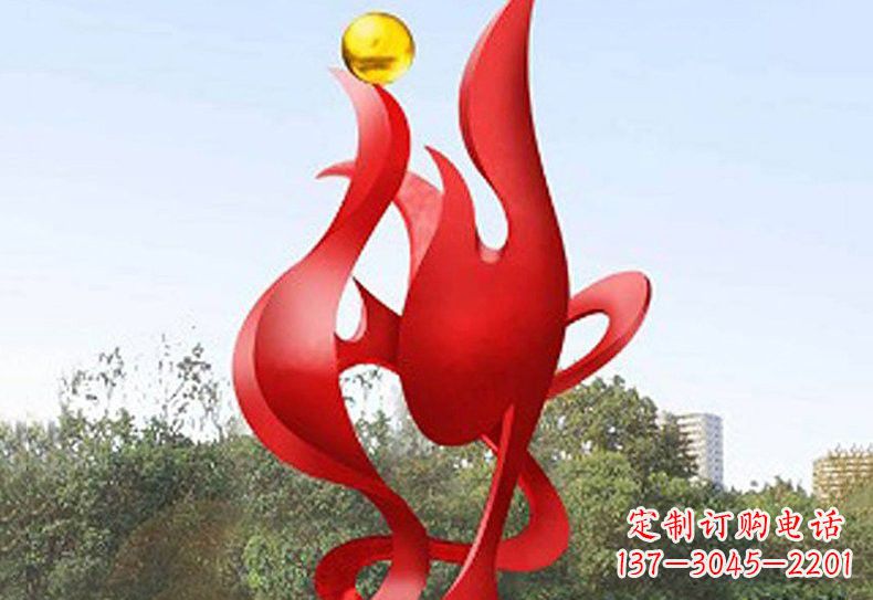 贵州不锈钢凤凰雕塑——象征着古代神兽的传奇